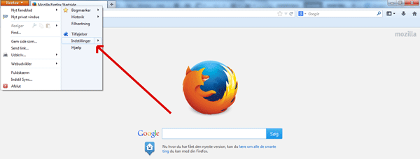 Firefox settings